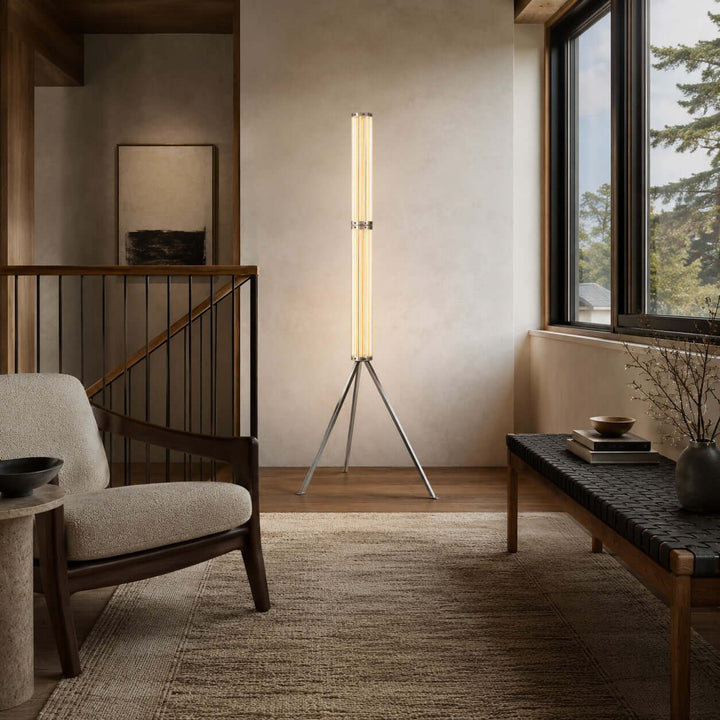 Cavelle Floor Lamp - Modern Industrial Tripod Glass Floor Lamp | Vinlighting