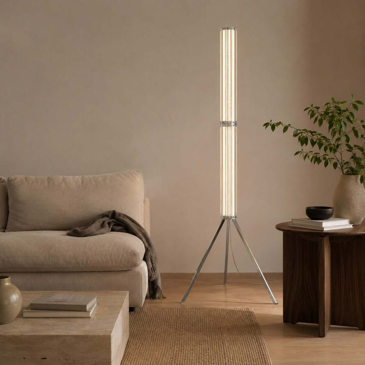 Cavelle Floor Lamp - Modern Industrial Tripod Glass Floor Lamp | Vinlighting