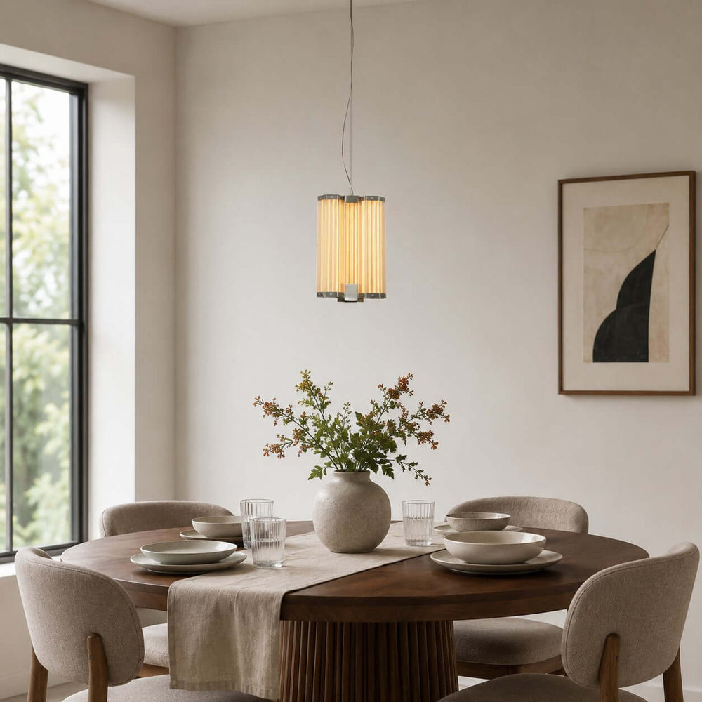 Cavelle Pendant Light - Industrial Hexagonal Glass Ceiling Pendant | Vinlighting