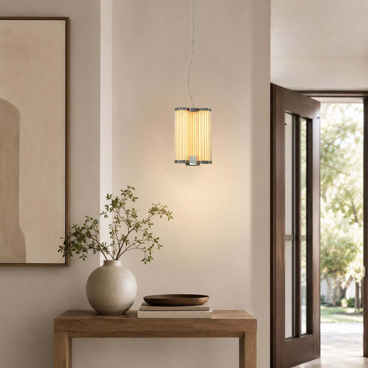 Cavelle Pendant Light - Industrial Hexagonal Glass Ceiling Pendant | Vinlighting