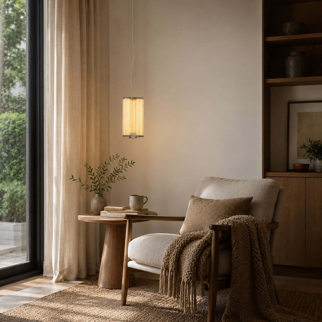 Cavelle Pendant Light - Industrial Hexagonal Glass Ceiling Pendant | Vinlighting