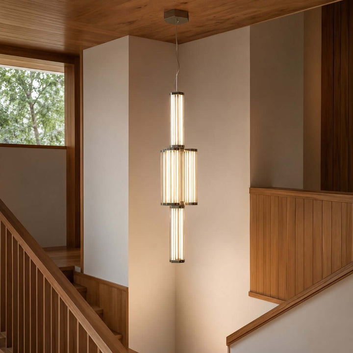 Cavelle Pendant Light - Industrial Hexagonal Glass Ceiling Pendant | Vinlighting