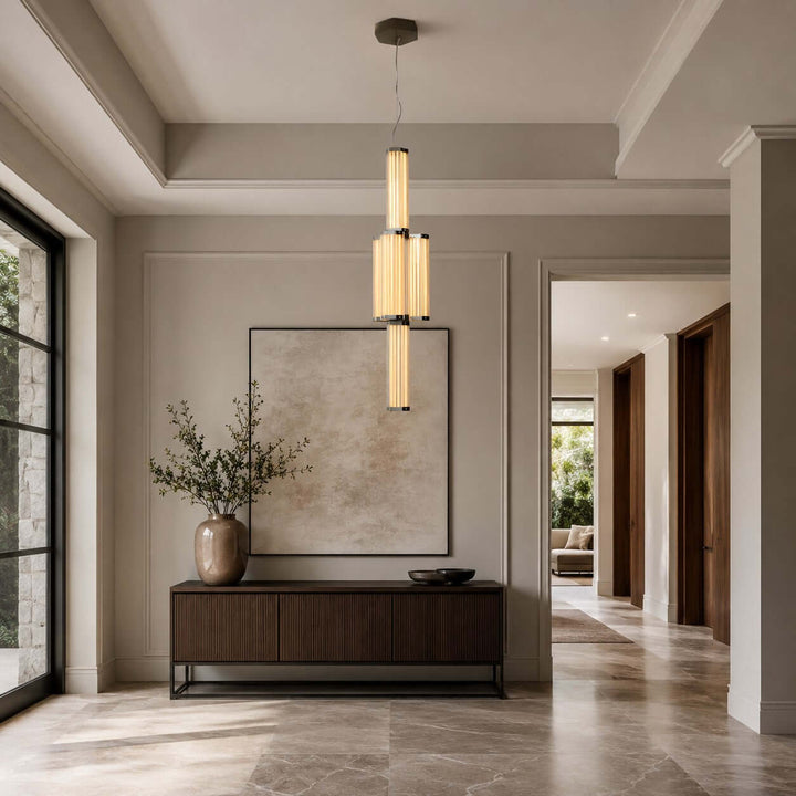 Cavelle Pendant Light - Industrial Hexagonal Glass Ceiling Pendant | Vinlighting