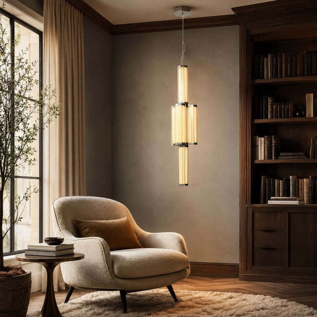 Cavelle Pendant Light - Industrial Hexagonal Glass Ceiling Pendant | Vinlighting