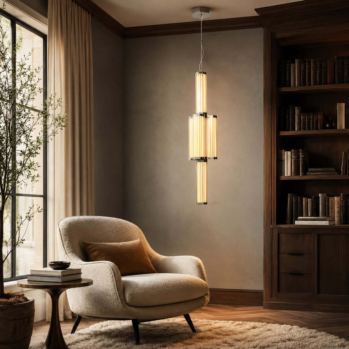 Cavelle Pendant Light - Industrial Hexagonal Glass Ceiling Pendant | Vinlighting