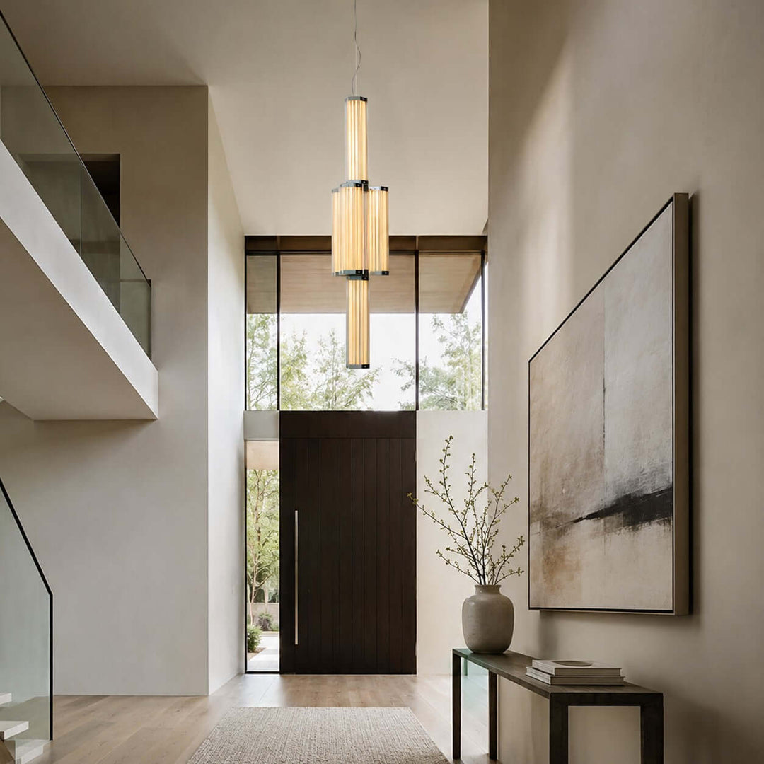 Cavelle Pendant Light - Industrial Hexagonal Glass Ceiling Pendant | Vinlighting