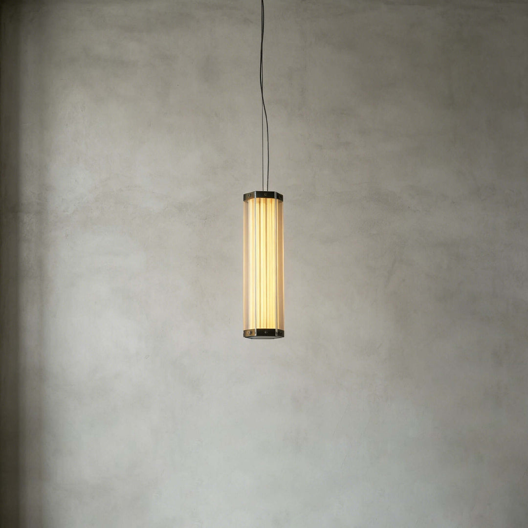 Cavelle Pendant Light - Industrial Hexagonal Glass Ceiling Pendant | Vinlighting