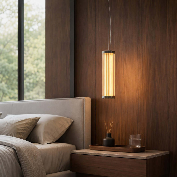 Cavelle Pendant Light - Industrial Hexagonal Glass Ceiling Pendant | Vinlighting