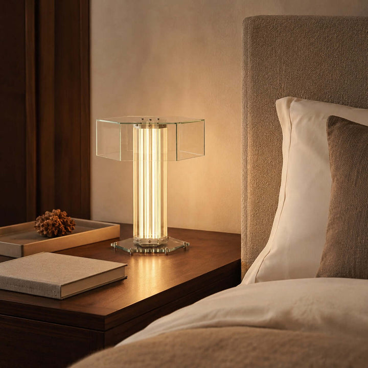 Cavelle Table Lamp - Modern Minimalist Industrial Glass Table Light | Vinlighting