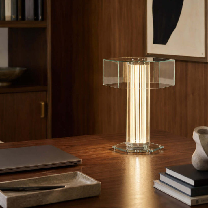 Cavelle Table Lamp - Modern Minimalist Industrial Glass Table Light | Vinlighting
