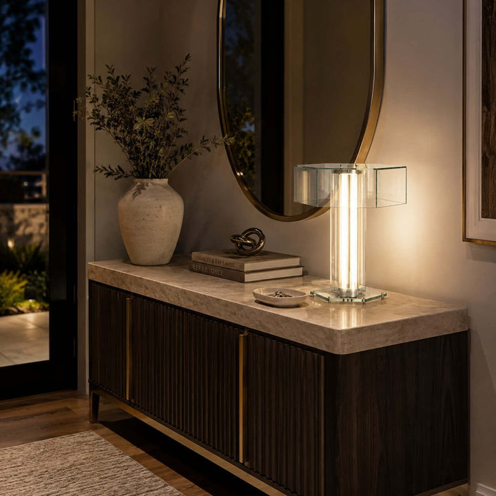 Cavelle Table Lamp - Modern Minimalist Industrial Glass Table Light | Vinlighting