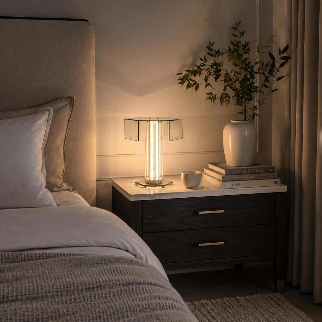 Cavelle Table Lamp - Modern Minimalist Industrial Glass Table Light | Vinlighting