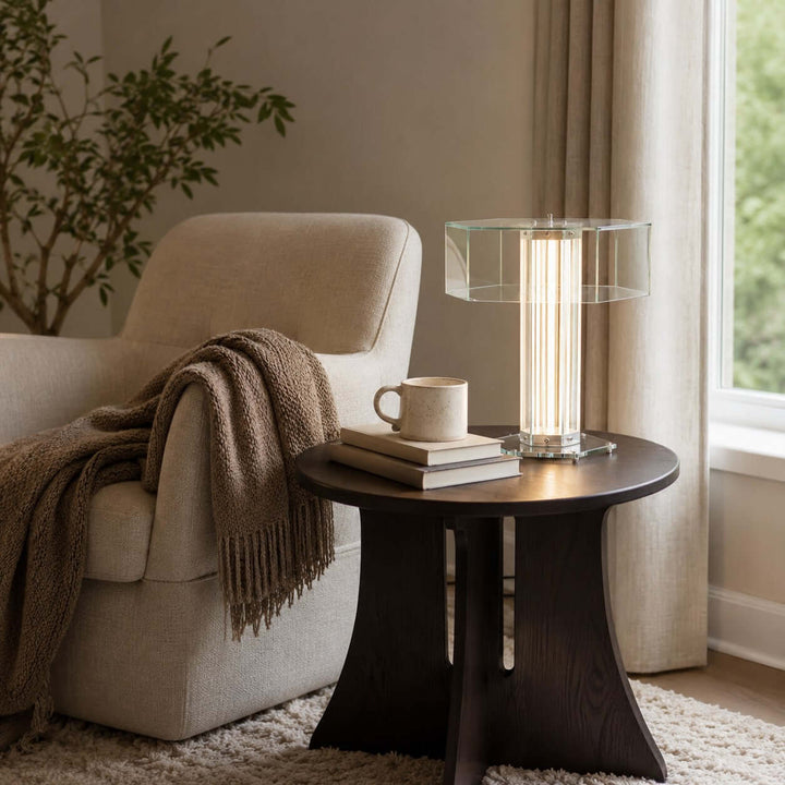 Cavelle Table Lamp - Modern Minimalist Industrial Glass Table Light | Vinlighting