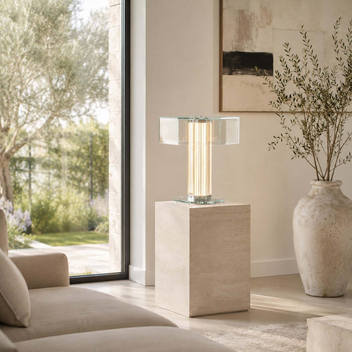 Cavelle Table Lamp - Modern Minimalist Industrial Glass Table Light | Vinlighting