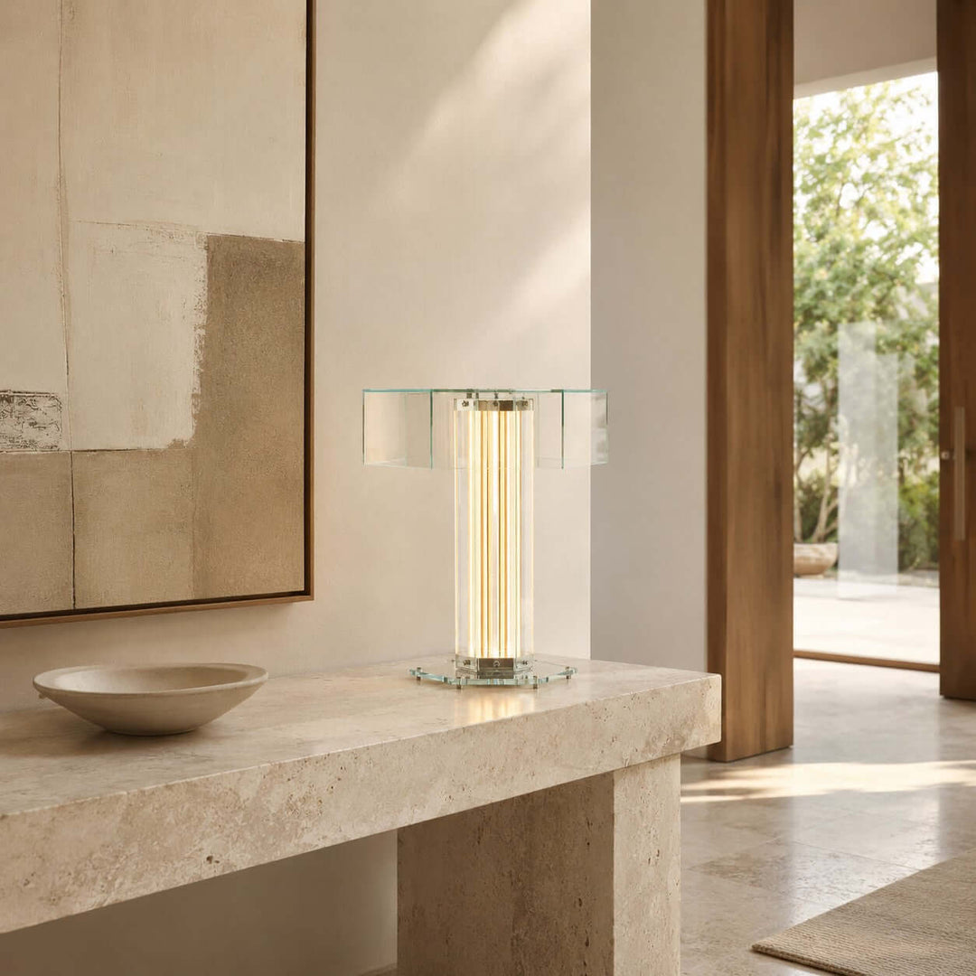 Cavelle Table Lamp - Modern Minimalist Industrial Glass Table Light | Vinlighting
