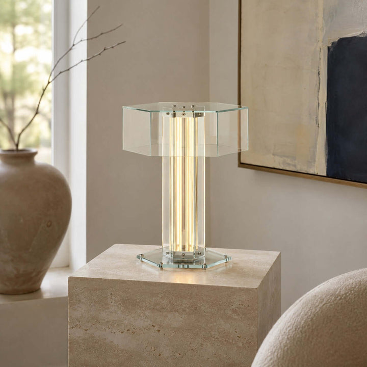 Cavelle Table Lamp - Modern Minimalist Industrial Glass Table Light | Vinlighting
