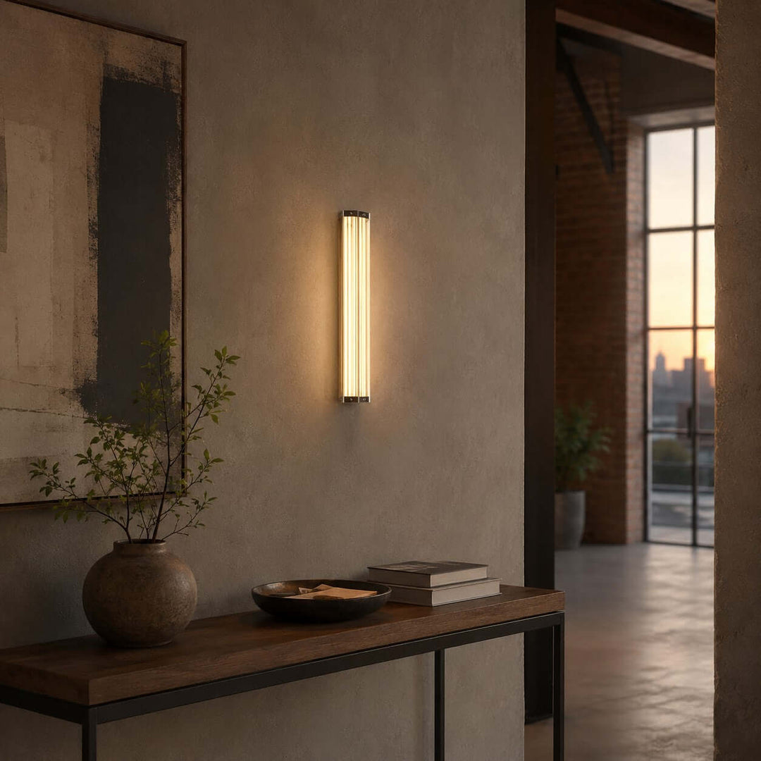 Cavelle Wall Sconce - Modern Industrial Hallway Glass Wall Light | Vinlighting