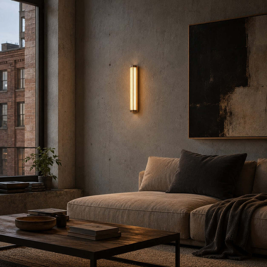 Cavelle Wall Sconce - Modern Industrial Hallway Glass Wall Light | Vinlighting