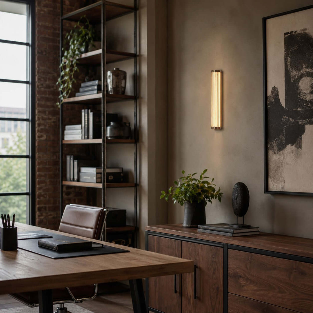 Cavelle Wall Sconce - Modern Industrial Hallway Glass Wall Light | Vinlighting