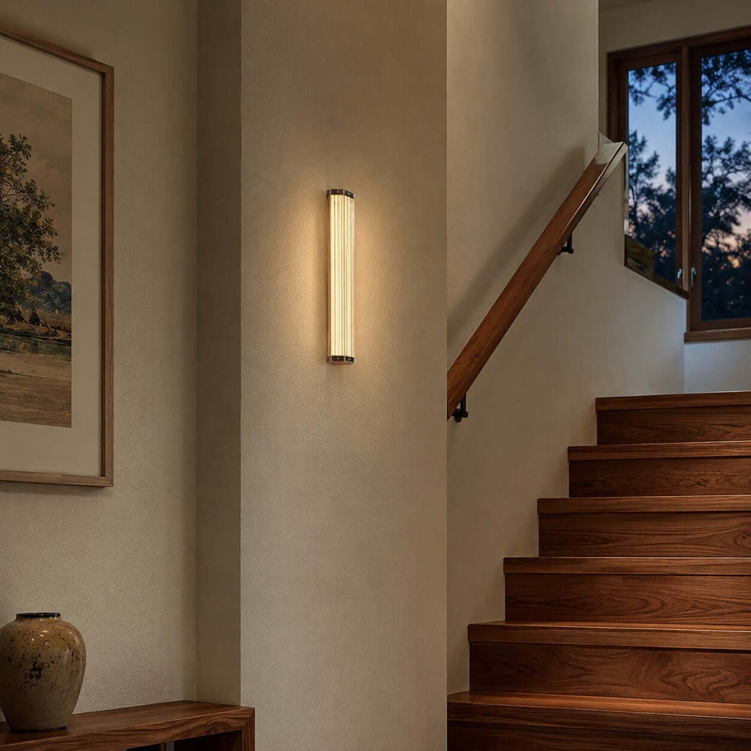 Cavelle Wall Sconce - Modern Industrial Hallway Glass Wall Light | Vinlighting