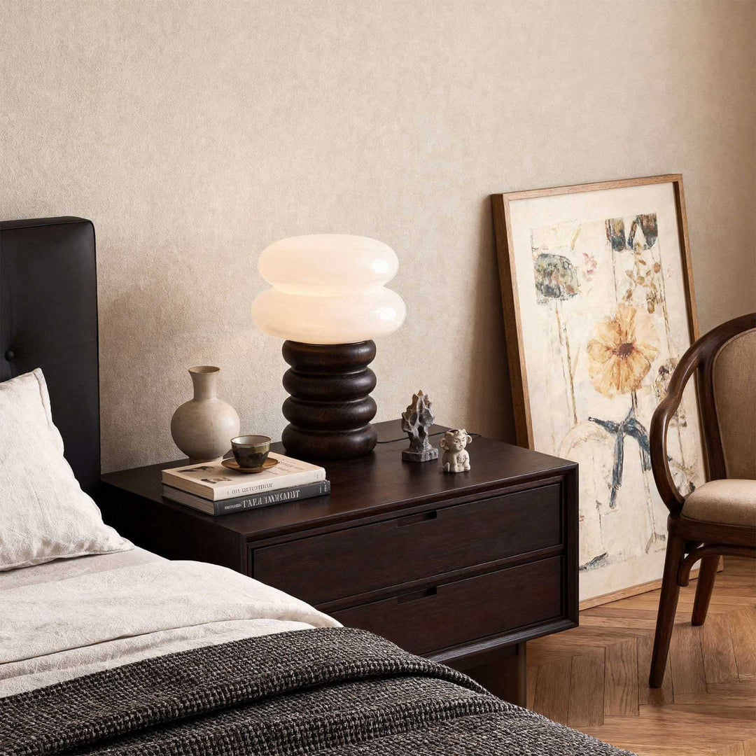 Cavuni Table Lamp – Modern Cream Cute Small Lamp