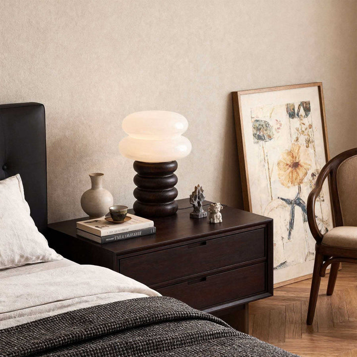 Cavuni Table Lamp – Modern Cream Cute Small Lamp