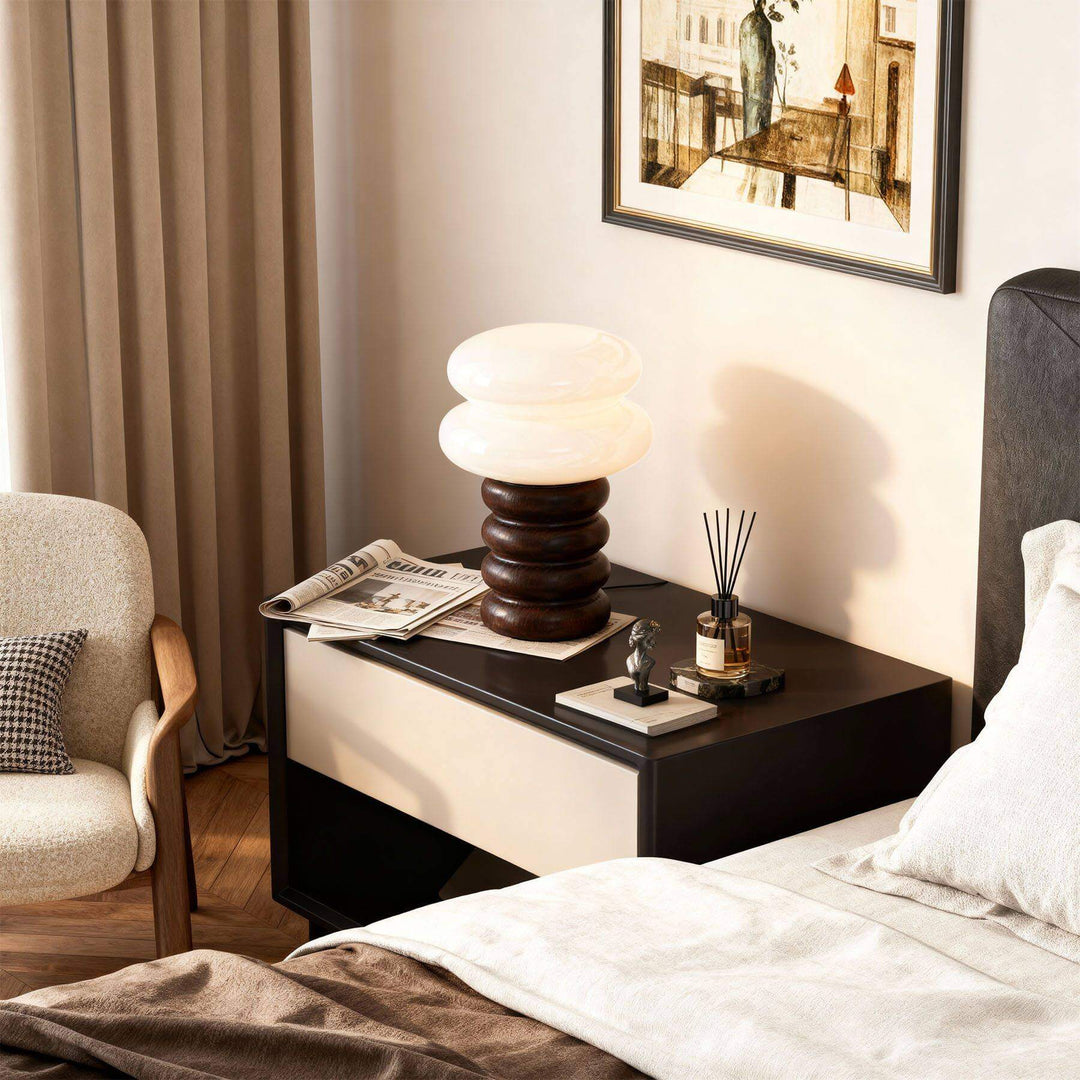 Cavuni Table Lamp – Modern Cream Cute Small Lamp