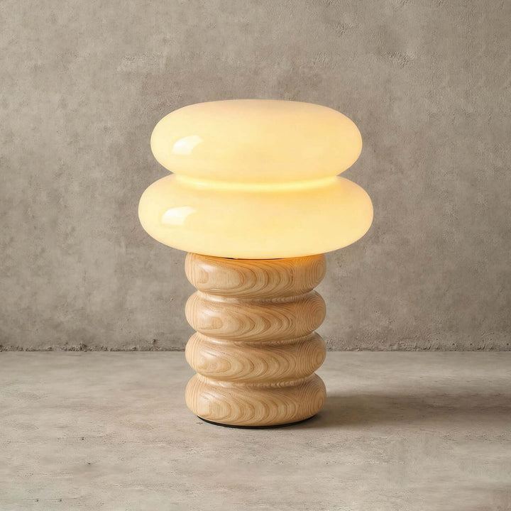 Cavuni Table Lamp – Modern Cream Cute Small Lamp