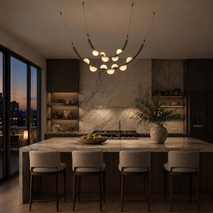 Celeste Chandelier - Modern Luxury Alabaster Dining Art Lamp | Vinlighting