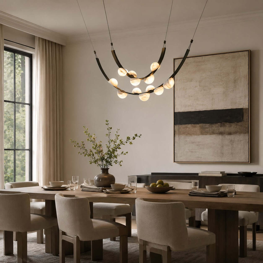 Celeste Chandelier - Modern Luxury Alabaster Dining Art Lamp | Vinlighting