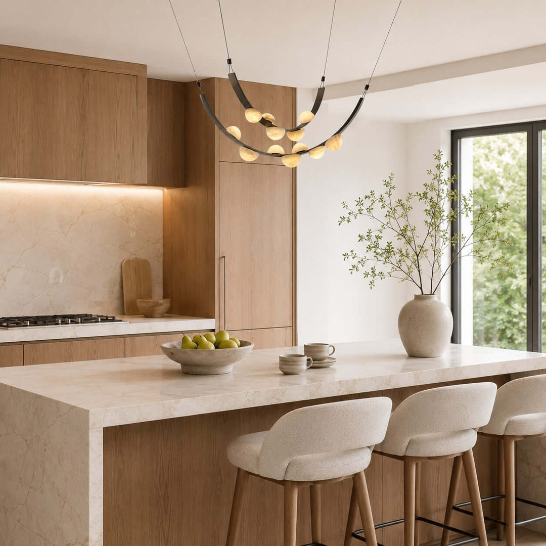 Celeste Chandelier - Modern Luxury Alabaster Dining Art Lamp | Vinlighting