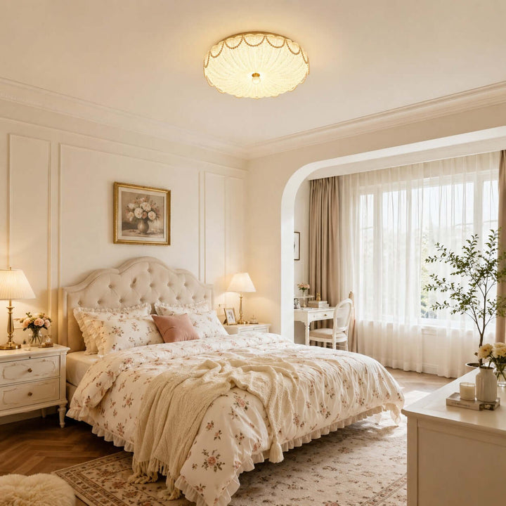 Celisse Ceiling Lamp | French Style Pearl-String Acrylic Fixture