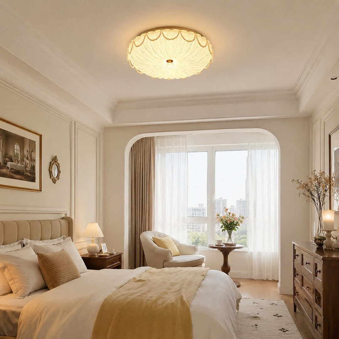 Celisse Ceiling Lamp | French Style Pearl-String Acrylic Fixture