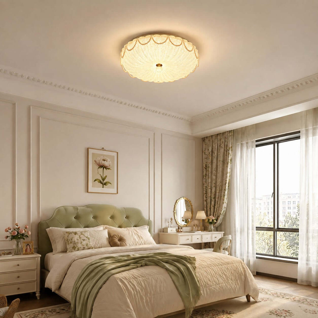 Celisse Ceiling Lamp | French Style Pearl-String Acrylic Fixture