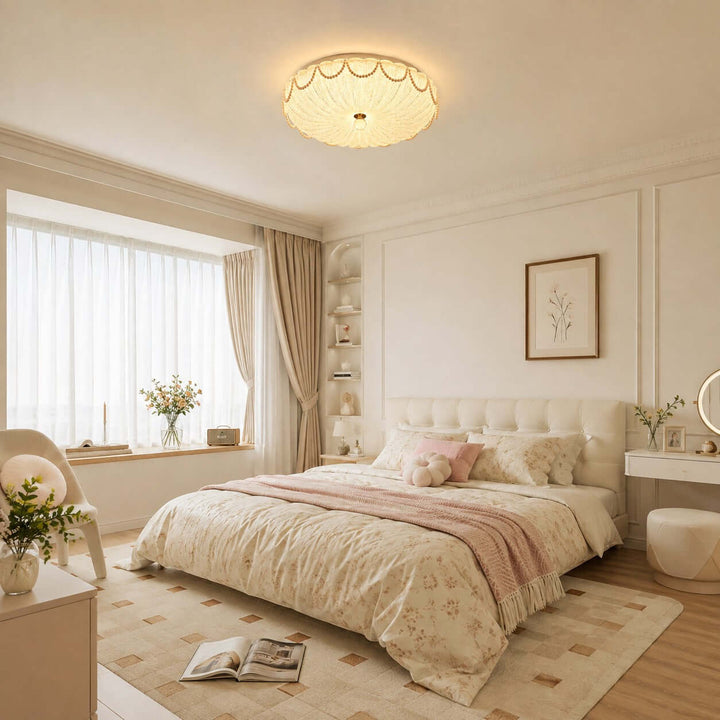 Celisse Ceiling Lamp | French Style Pearl-String Acrylic Fixture