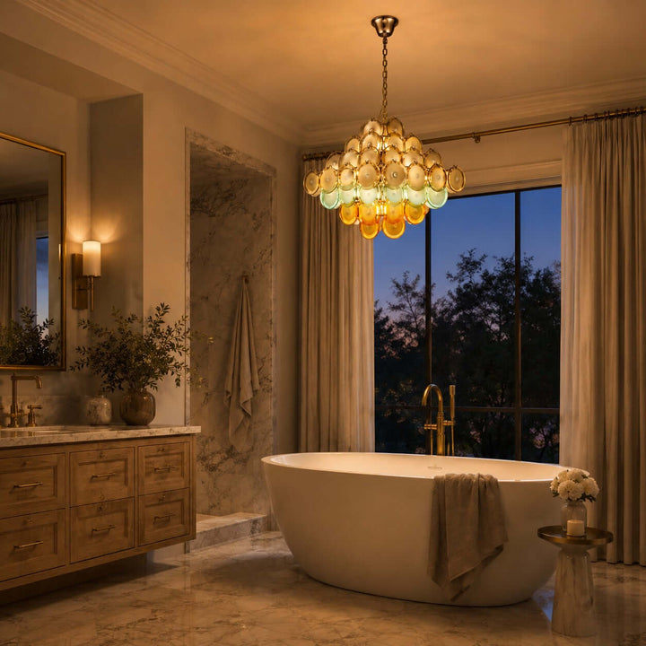 Celora Chandelier with Artistic Glass for Modern Dining Rooms