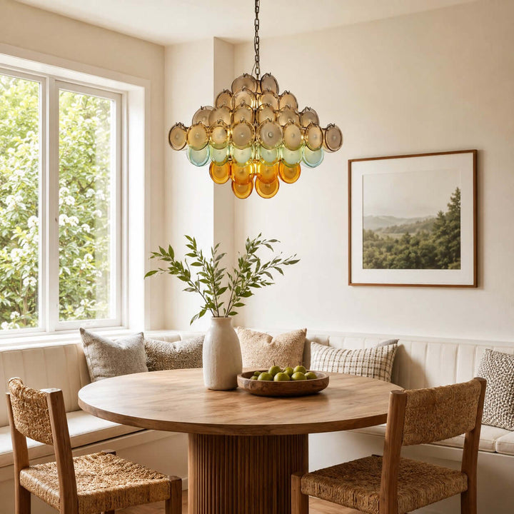Celora Chandelier with Artistic Glass for Modern Dining Rooms