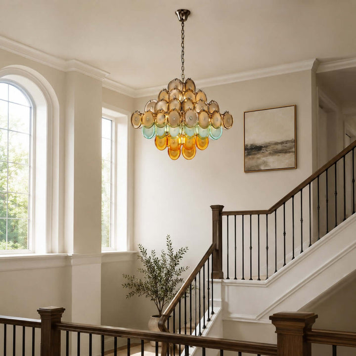Celora Chandelier with Artistic Glass for Modern Dining Rooms