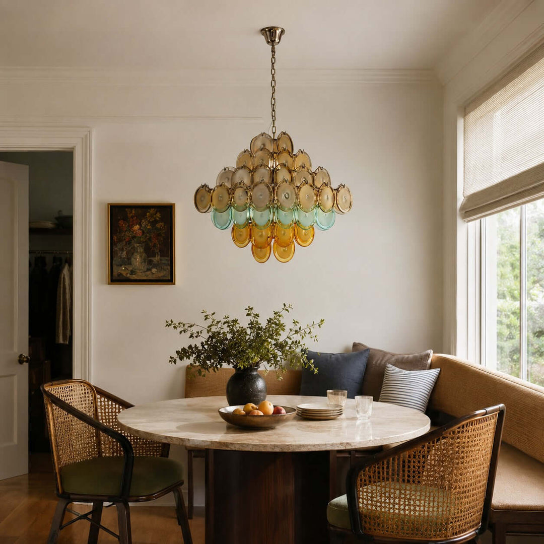 Celora Chandelier with Artistic Glass for Modern Dining Rooms