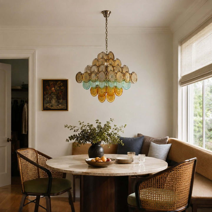 Celora Chandelier with Artistic Glass for Modern Dining Rooms