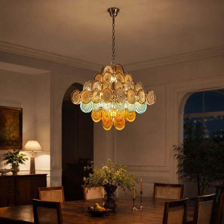 Celora Chandelier with Artistic Glass for Modern Dining Rooms