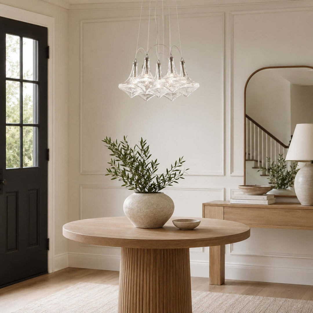 Celvian Chandelier | Geometric Chandelier for Modern Dining Room Decor