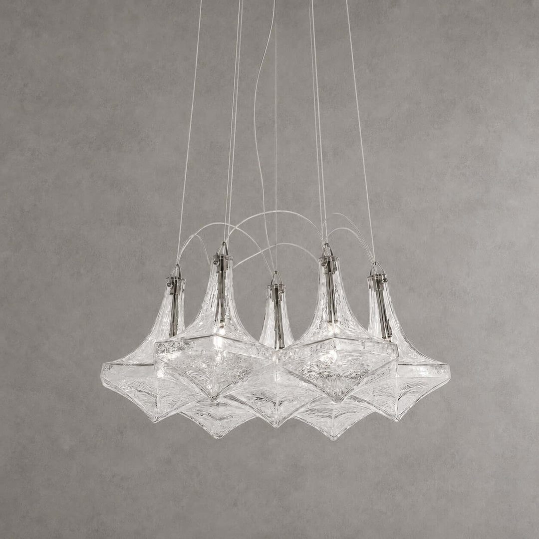 Celvian Chandelier | Geometric Chandelier for Modern Dining Room Decor