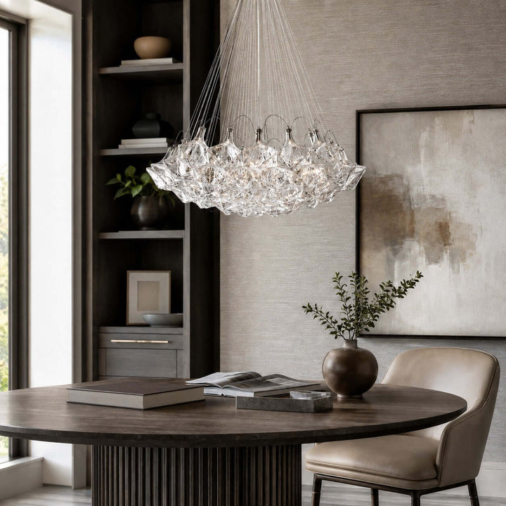 Celvian Chandelier | Geometric Chandelier for Modern Dining Room Decor