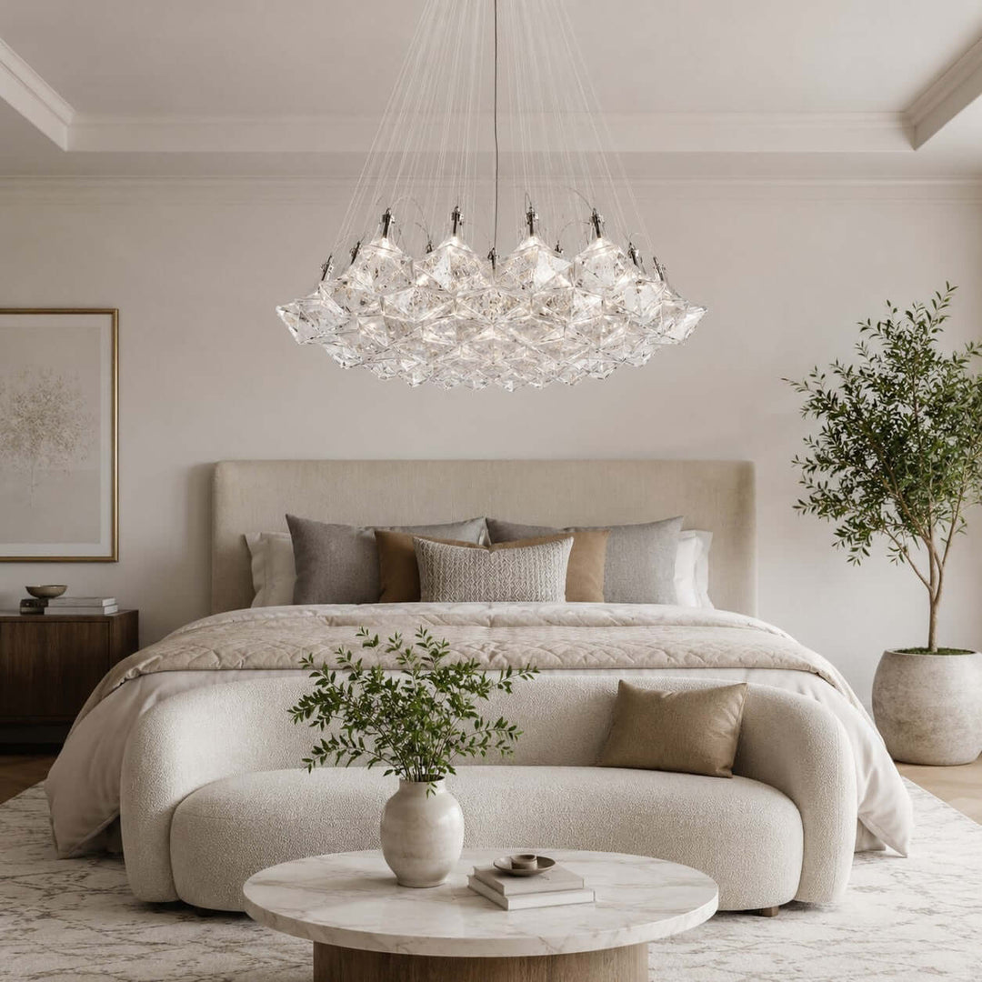 Celvian Chandelier | Geometric Chandelier for Modern Dining Room Decor