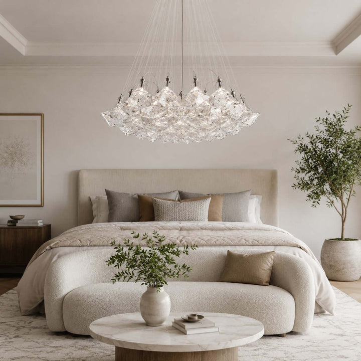 Celvian Chandelier | Geometric Chandelier for Modern Dining Room Decor