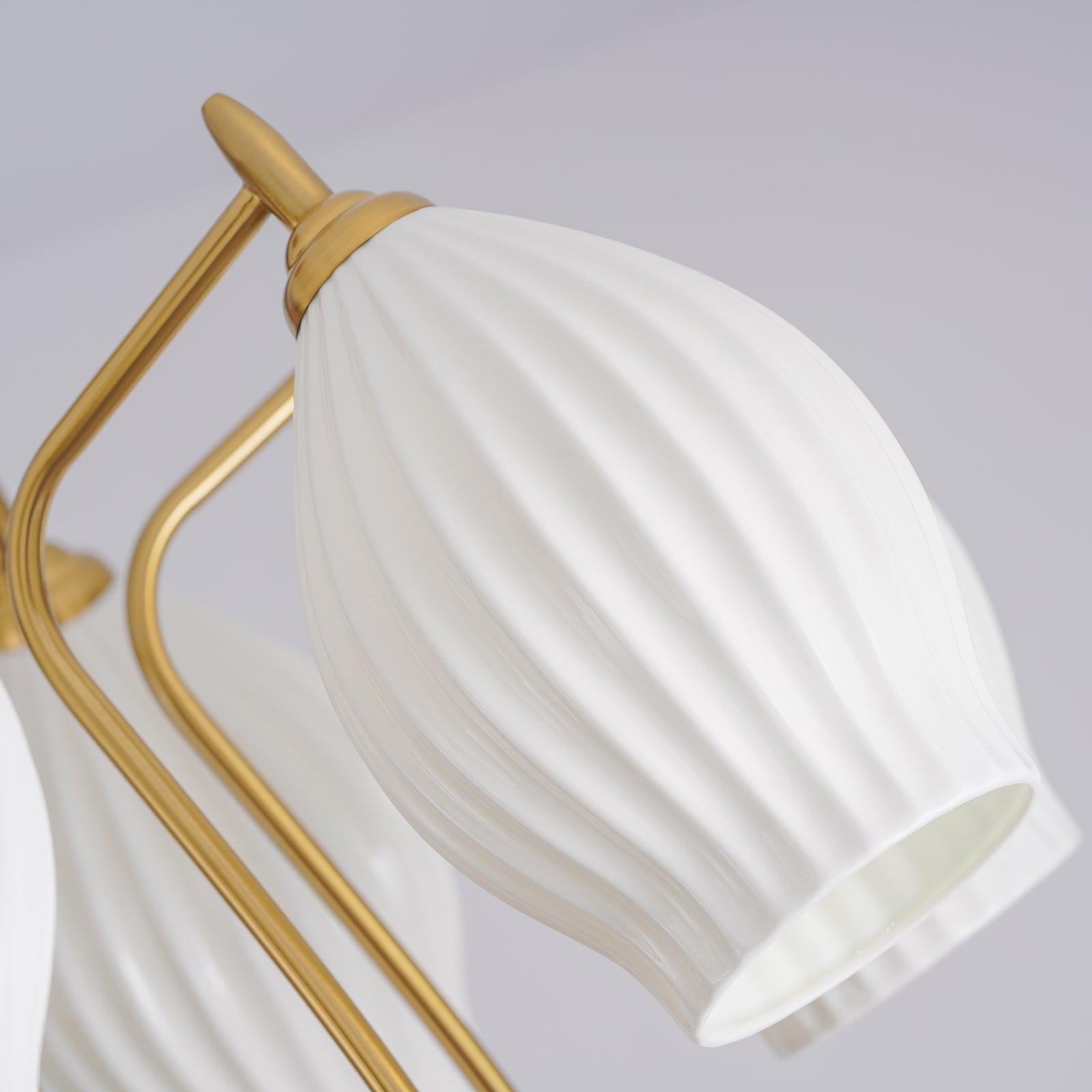 Ceramic Ribbed Chandelier - Vinlighting