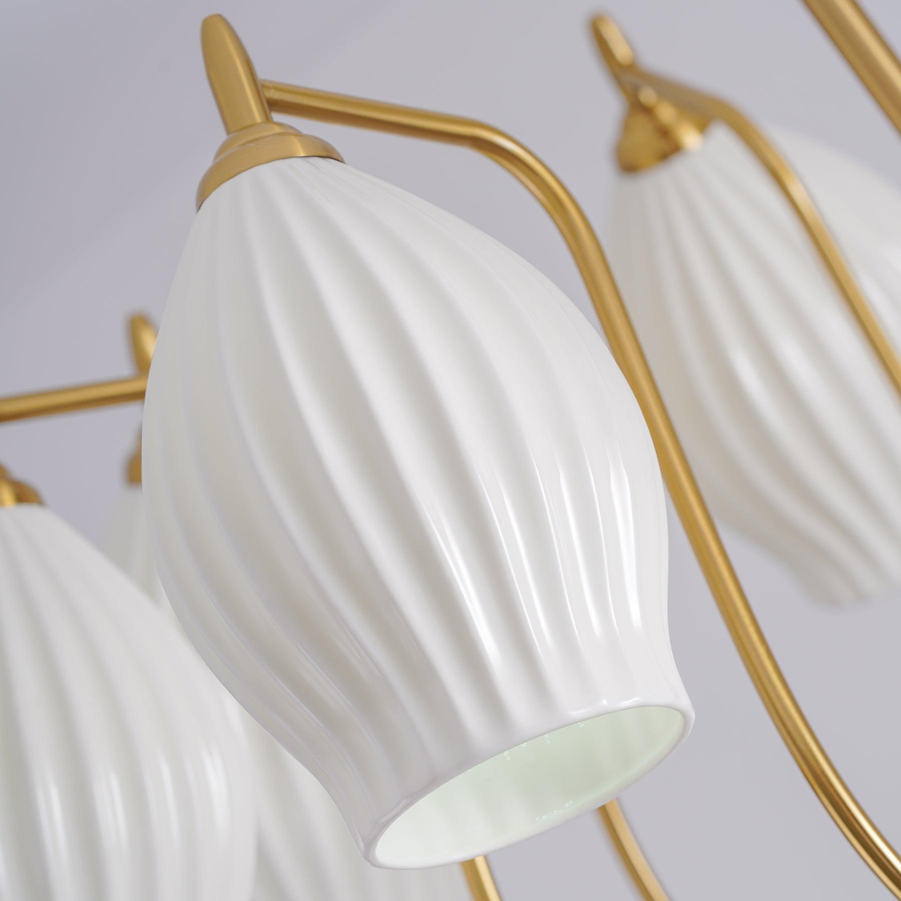 Ceramic Ribbed Chandelier - Vinlighting