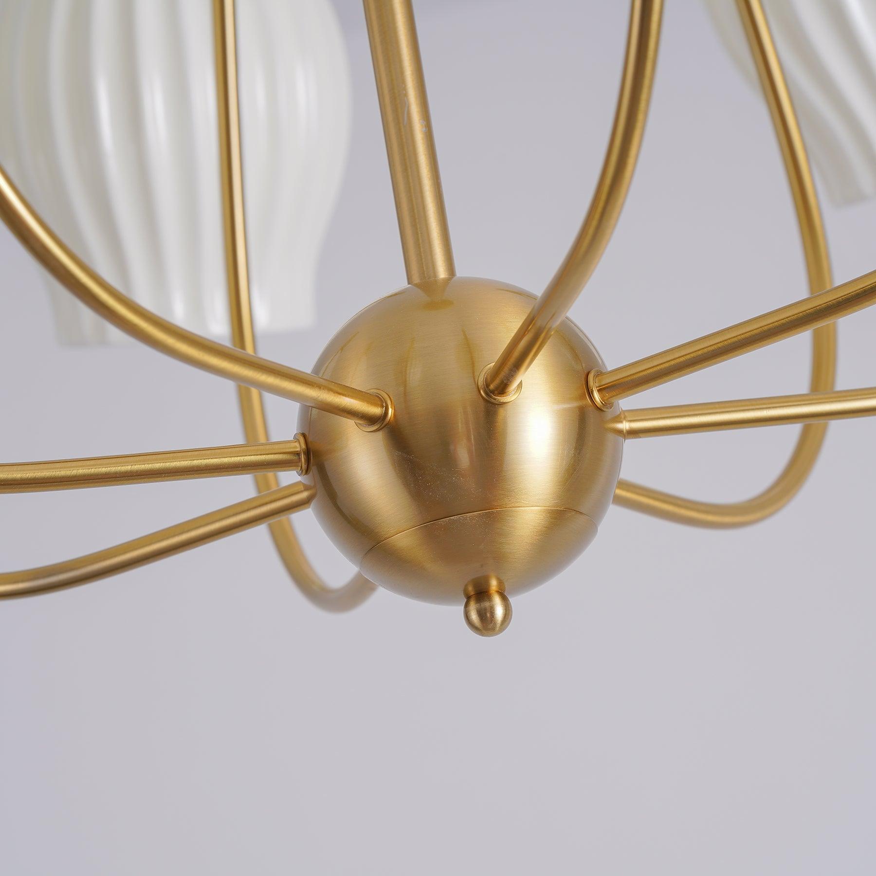 Ceramic Ribbed Chandelier - Vinlighting