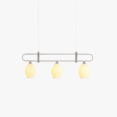 Ceramic Ribbed Linear Pendant Light